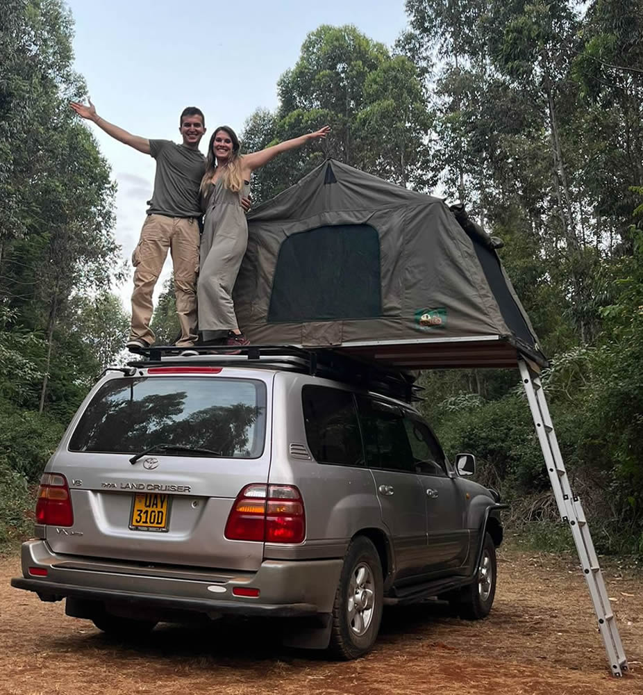 Self-drive camping safari in Rwanda & Uganda: 4x4 hire with rooftop tents, 40L fridge, gas cooker and gear. Akagera, Bwindi & Queen Elizabeth
